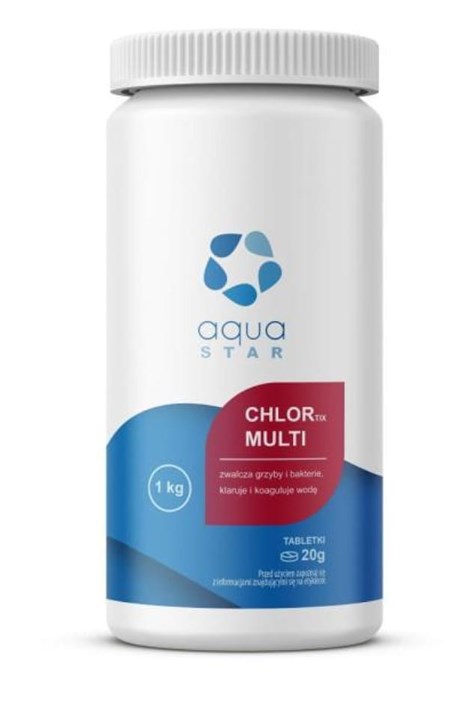 CHLORTIX MULTI 1 kg tabletki chlorowe do basenu na glony bakterie i czystą wodę